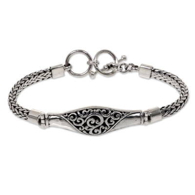 Sterling Silver Naga Chain Bracelet from Bali