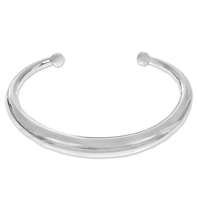 Hand Made Sterling Silver Cuff Bracelet from Indonesia