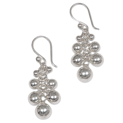 Sterling Silver Cluster Earrings from Indonesia