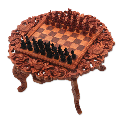 Hand Carved Wood Chess Set