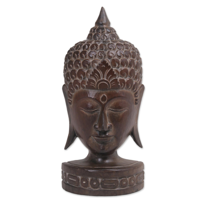 Albesia Wood Sculpture of Buddha from Indonesia