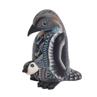 Handcrafted Polymer Clay Penguin Sculpture 3 Inch