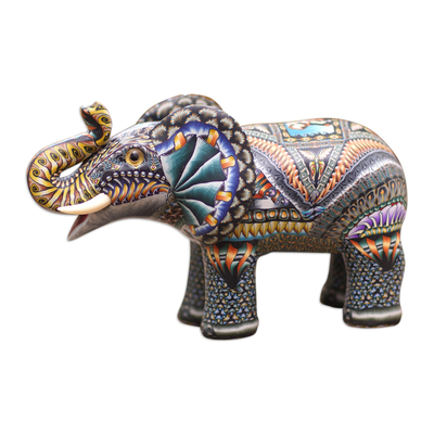 Handmade Polymer Clay Elephant Sculpture from Bali