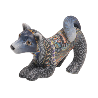 Handcrafted Colorful Polymer Clay Dog Sculpture from Bali