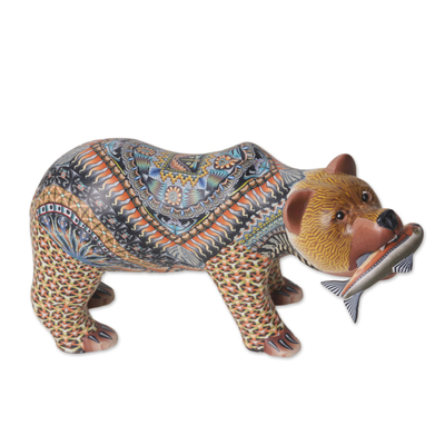 Colorful Polymer Clay Bear Sculpture (6 Inch) from Bali