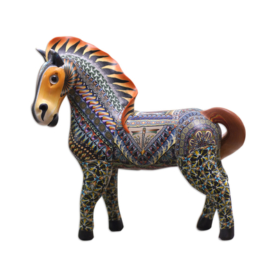 Handcrafted Polymer Clay Horse Sculpture (5.5 Inch)