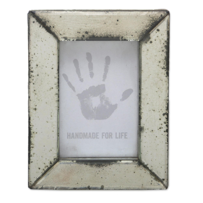 Rustic Mirrored Glass Photo Frame (4x6) from Bali