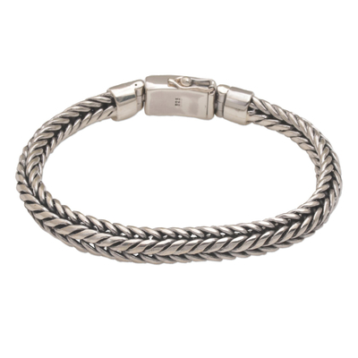 Sterling Silver Naga Chain Bracelet from Bali