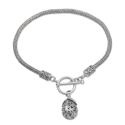 Artisan Crafted Sterling Silver Charm Bracelet from Bali