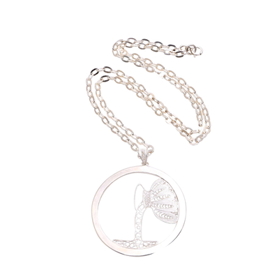 Sterling Silver Filigree Aquarius Necklace from Java