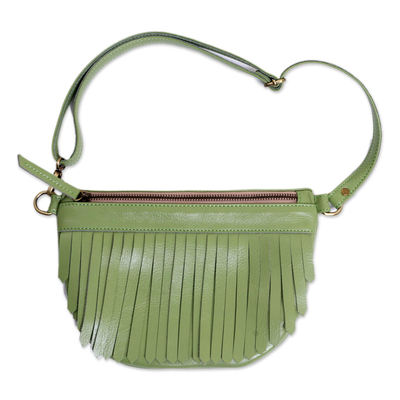 Bohemian Leather Sling in Avocado from Java