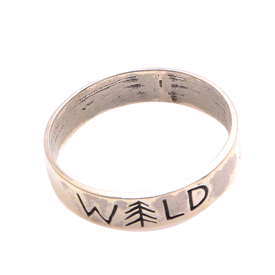 Sterling Silver Band Ring Crafted in Bali