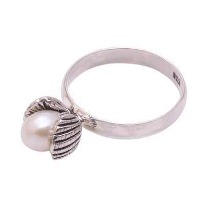 Cultured Pearl Clam Cocktail Ring from Bali