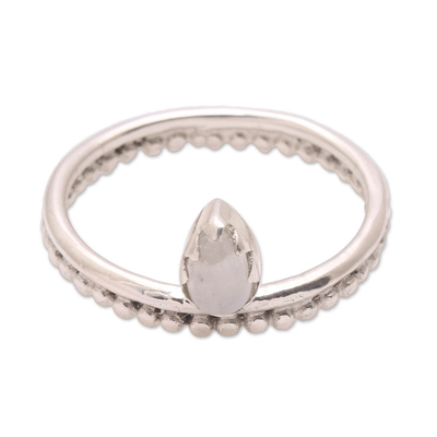 Dot Motif Moonstone Band Ring Crafted in Bali