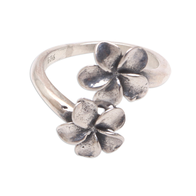 Floral Sterling Silver Cocktail Ring from Bali