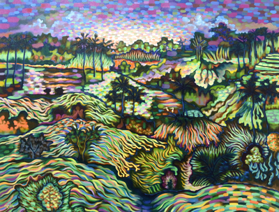 Impressionist Painting in Delod Pangkung Village from Bali