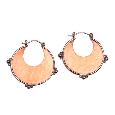 18k Rose Gold Plated Copper and Sterling Silver Earrings
