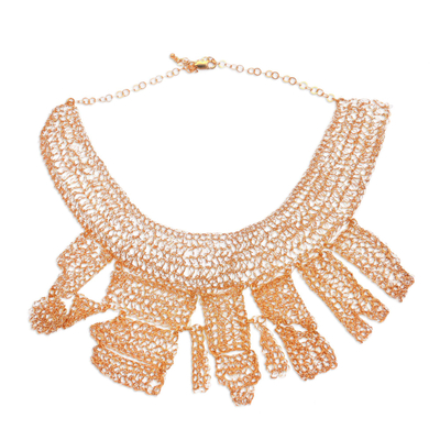 18k Gold Plated Copper Statement Necklace from Bali