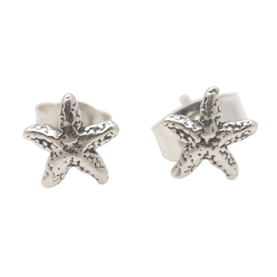 Sterling Silver Starfish Stud Earrings from Bali