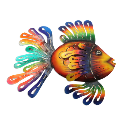 Colorful Steel Fish Wall Sculpture