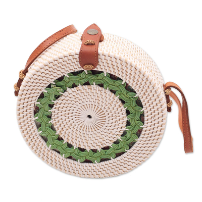 Hand Woven Round Bamboo Shoulder Bag