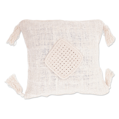Cotton Macrame Zippered Cushion Cover