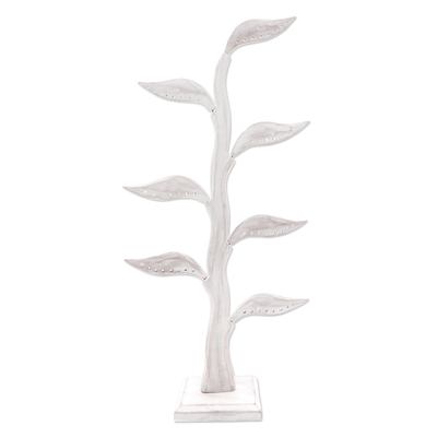 Jempinis Wood Leaf-Themed Jewelry Holder (21 Inch)