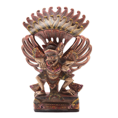 Hand Crafted Acacia Wood Garuda Sculpture