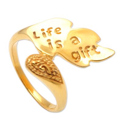 Gold-Plated Brass Wrap Ring