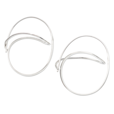 Hand Crafted Sterling Silver Hoop Earrings