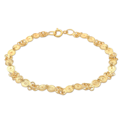 Hand Crafted Gold-Plated Filigree Bracelet
