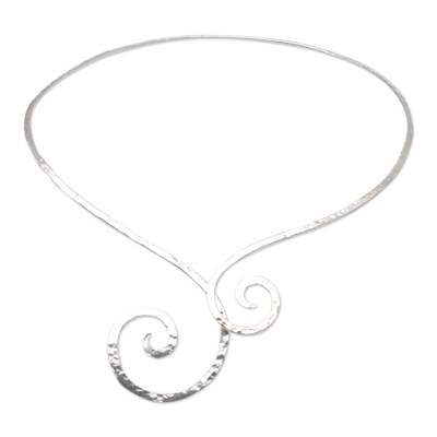 Artisan Crafted Sterling Silver Wrap Necklace