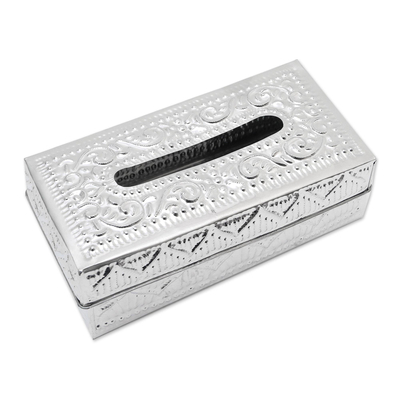 Hand Crafted Aluminum Tissue Box Cover