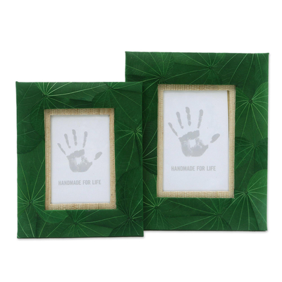 Artisan Crafted Natural Fiber Photo Frames (4x6 and 3x5)