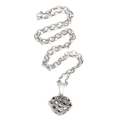 Sterling Silver Heart-Motif Pendant Necklace