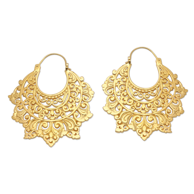 Handmade Gold-Plated Hoop Earrings from Bali