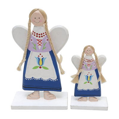 Hand Crafted Angel-Themed Christmas Decor (Pair)