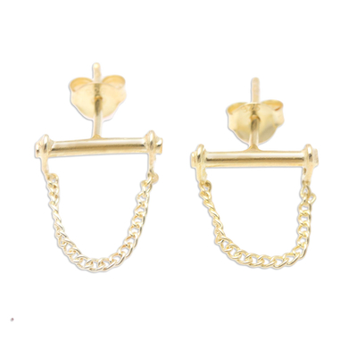 Gold-Plated Sterling Silver Stud Earrings