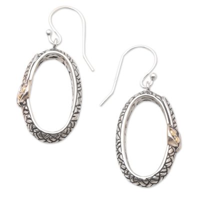 Gold-Accented Sterling Silver Dangle Earrings