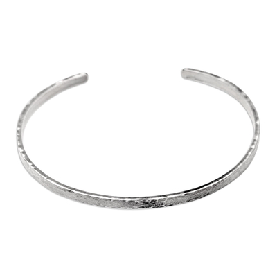 Hammered Finish Sterling Silver Cuff Bracelet