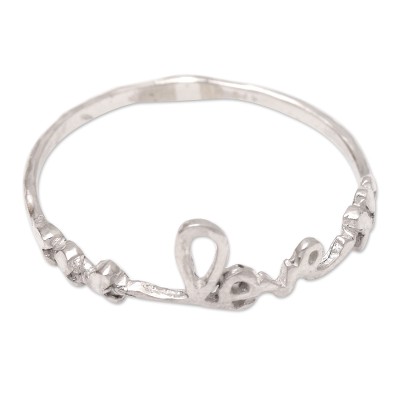 Inspirational Sterling Silver Band Ring