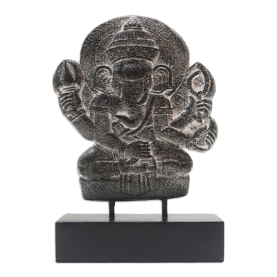 Hand Crafted Cement Ganesha Statuette