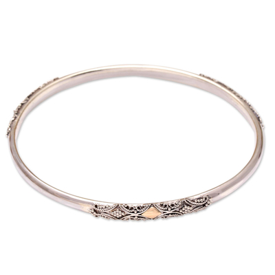 Hand Made Gold-Accented Bangle Bracelet