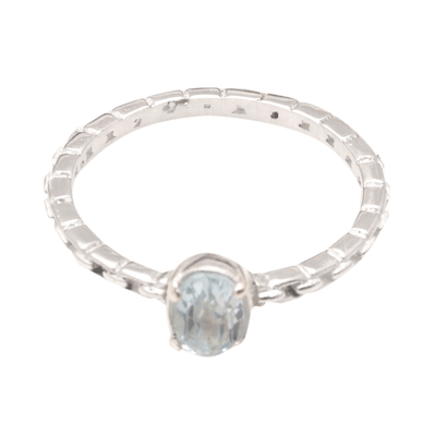 Artisan Crafted Blue Topaz Ring