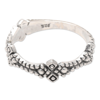 Artisan Crafted Sterling Silver Band Ring from Bali