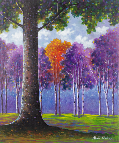 Forest Landscape Painting in Acrylics on Canvas