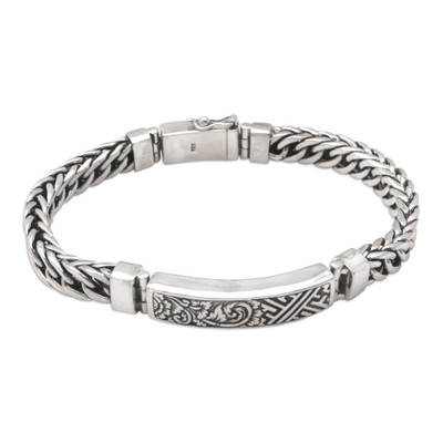 Sterling Silver Pendant Bracelet with Traditional Motifs
