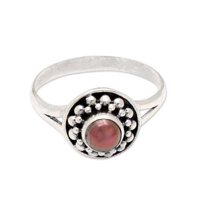 Sterling Silver Single Stone Ring with Cultured Pearl