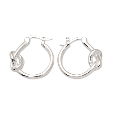 Sterling Silver Hoop Earrings in a High Polish Finish