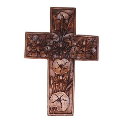 Hand Carved Wood Wall Cross